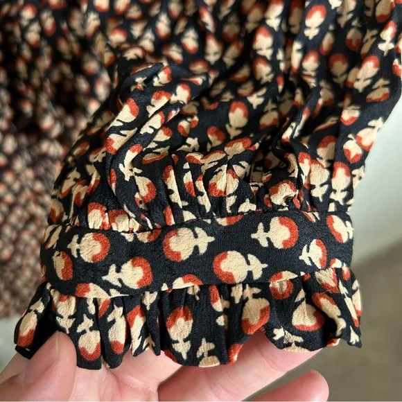 Doen Camden Dress in Sable Hyde Park Floral extra small